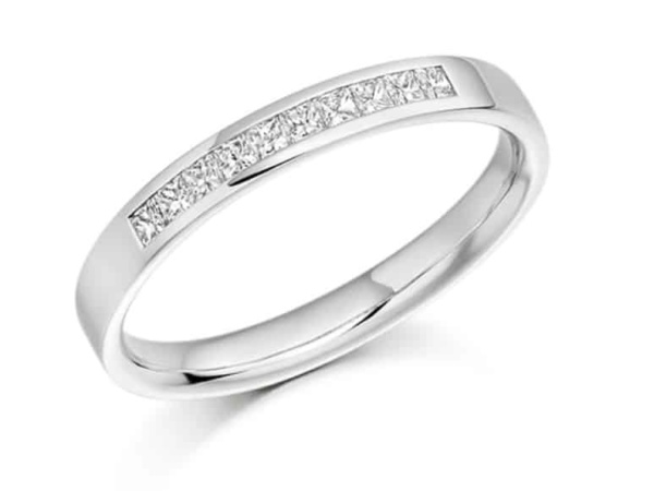 Princess Cut Diamond Channel Set Ring