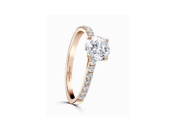 18ct Rose Gold Certified Diamond Ring