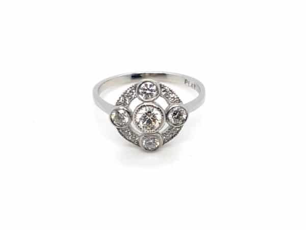 Pre-Owned Platinum Diamond Fancy Ring