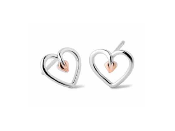 Clogau Tree of Life® Heart Silver Stud Earrings