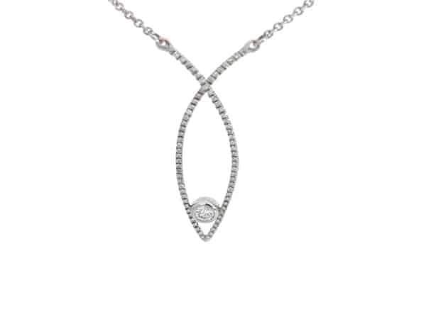 Designer Diamond Crossover Pendant