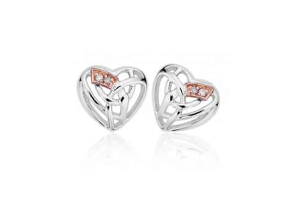 Clogau Ladies Silver Diamond Eternal Love Earrings
