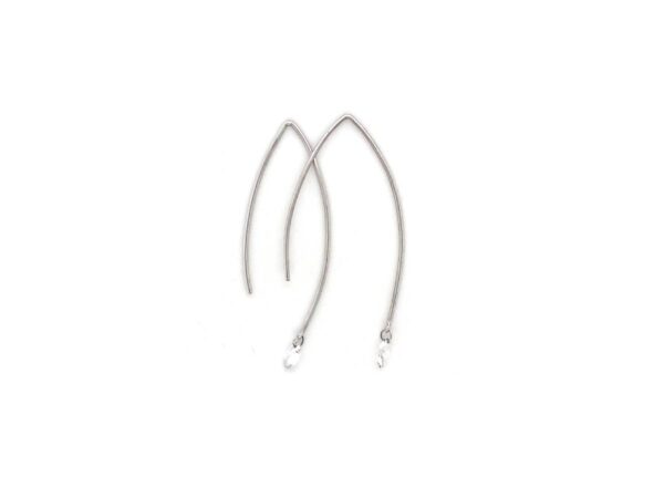 18ct White Gold Marquise 'Lustre' Drops