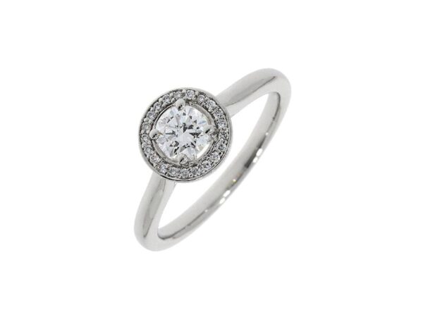 Platinum Diamond Cluster Engagement Ring