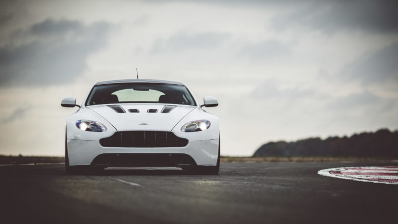 White Aston V8 Vantage