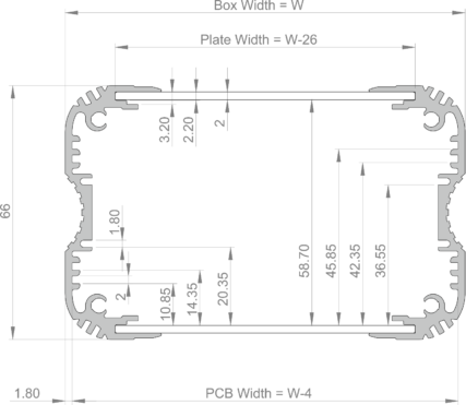 UNI Extrusion 1 1½U Customisable Dimensions - Image 2