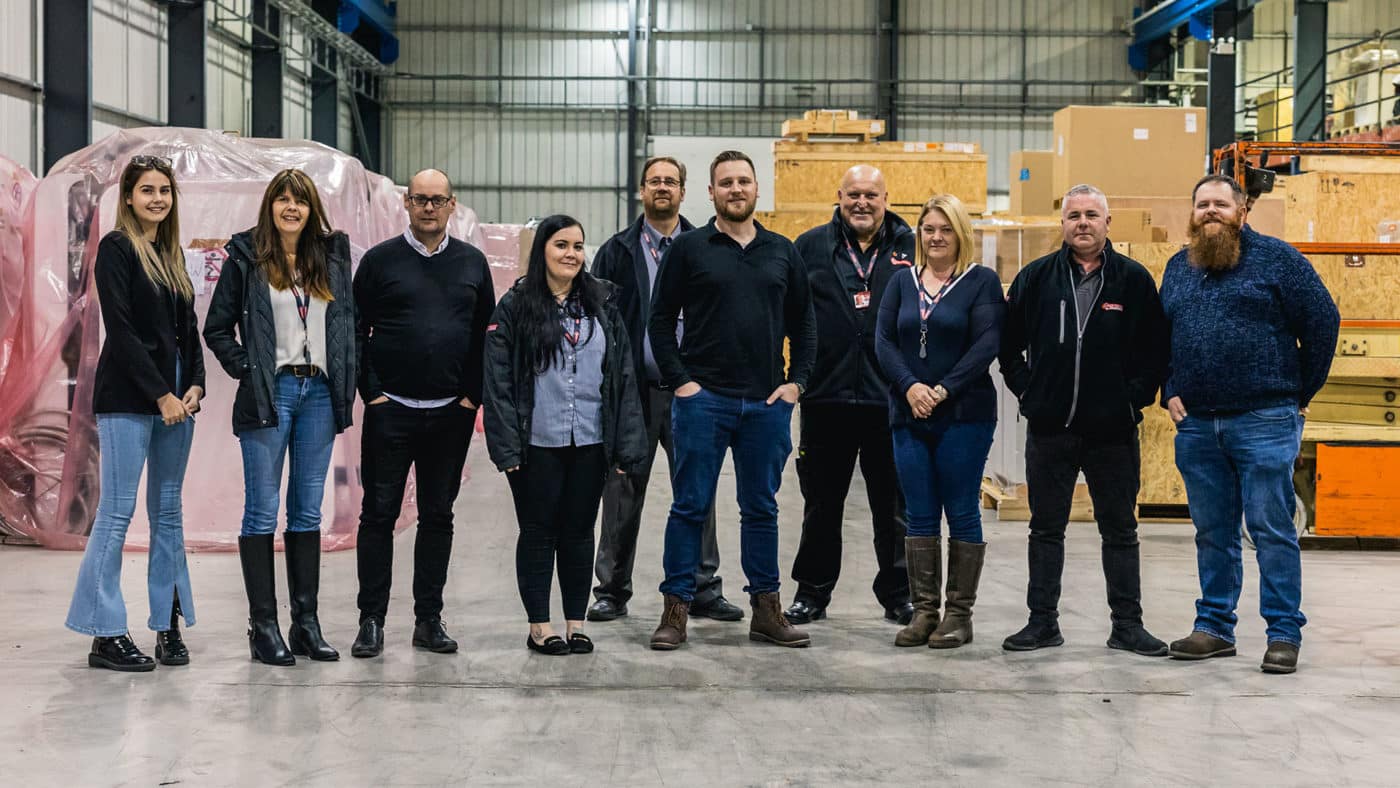 Flegg team in warehouse