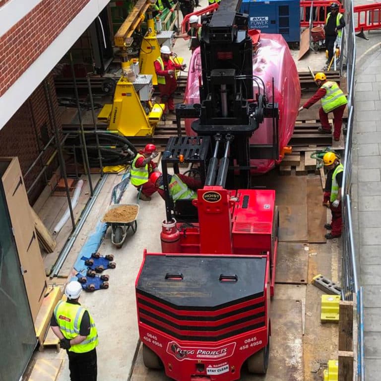 Onsite machinery moving