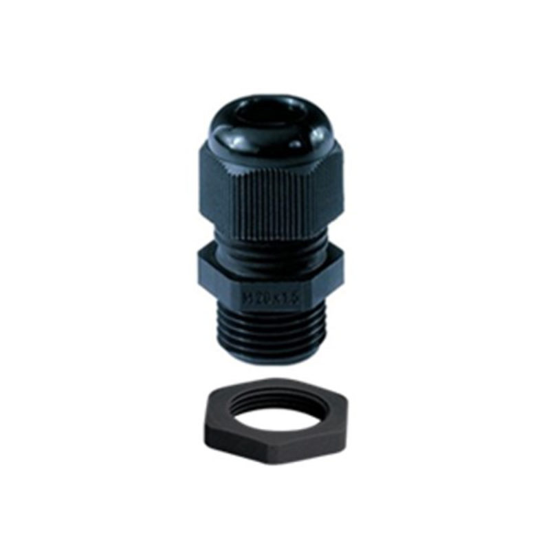 RAL 9005 Nylon, IP68 Cable Glands with Lock Nut (HYCGLBM16-10)