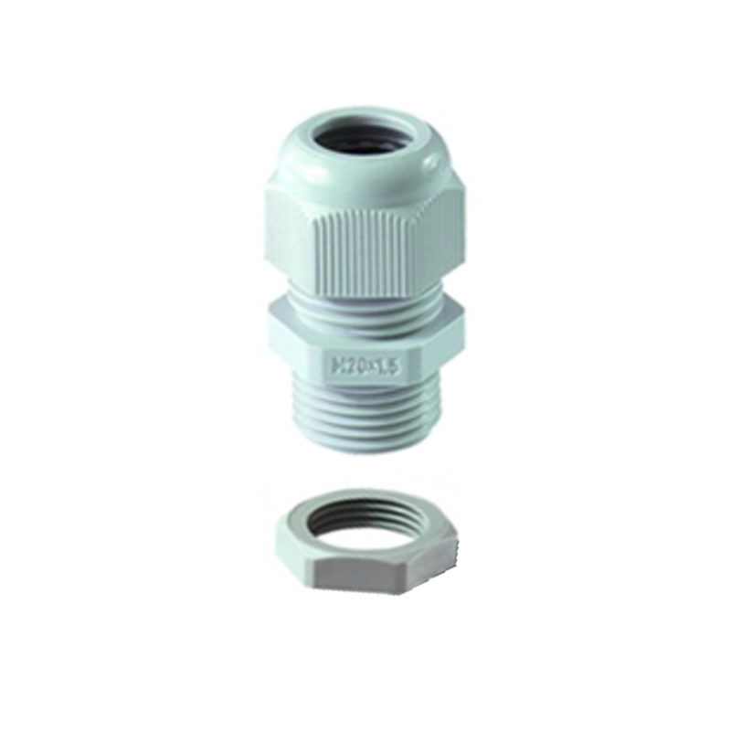 RAL 7035 Nylon, IP68 Cable Glands with Lock Nut (HYCGLGM16-10)