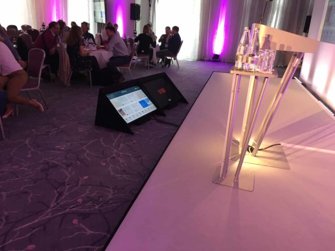 Conference Comfort Monitor Notes Screen Hire