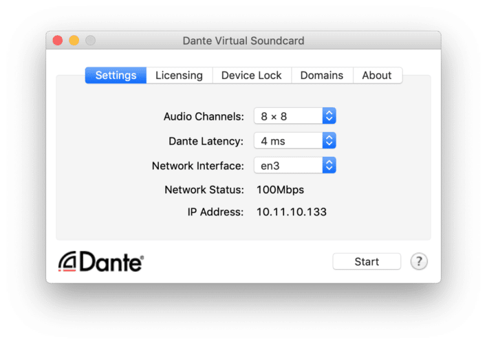 Dante Virtual Sound Card For Mac Event Sound