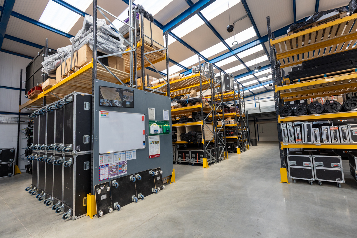 Red Event Production AV Warehouse Internal