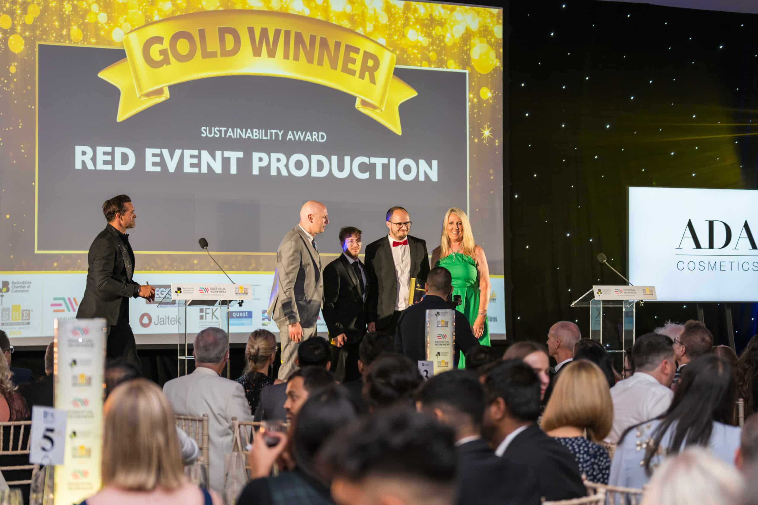 Red Event Production Wins Sustainability Award at SME Bedfordshire Business Awards