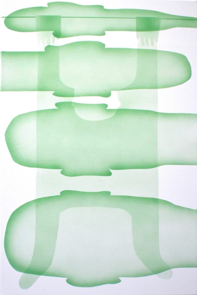 Morgan Wills_shadow line_2019_ acrylic on canvas_40x60cm_Sid Motion Gallery