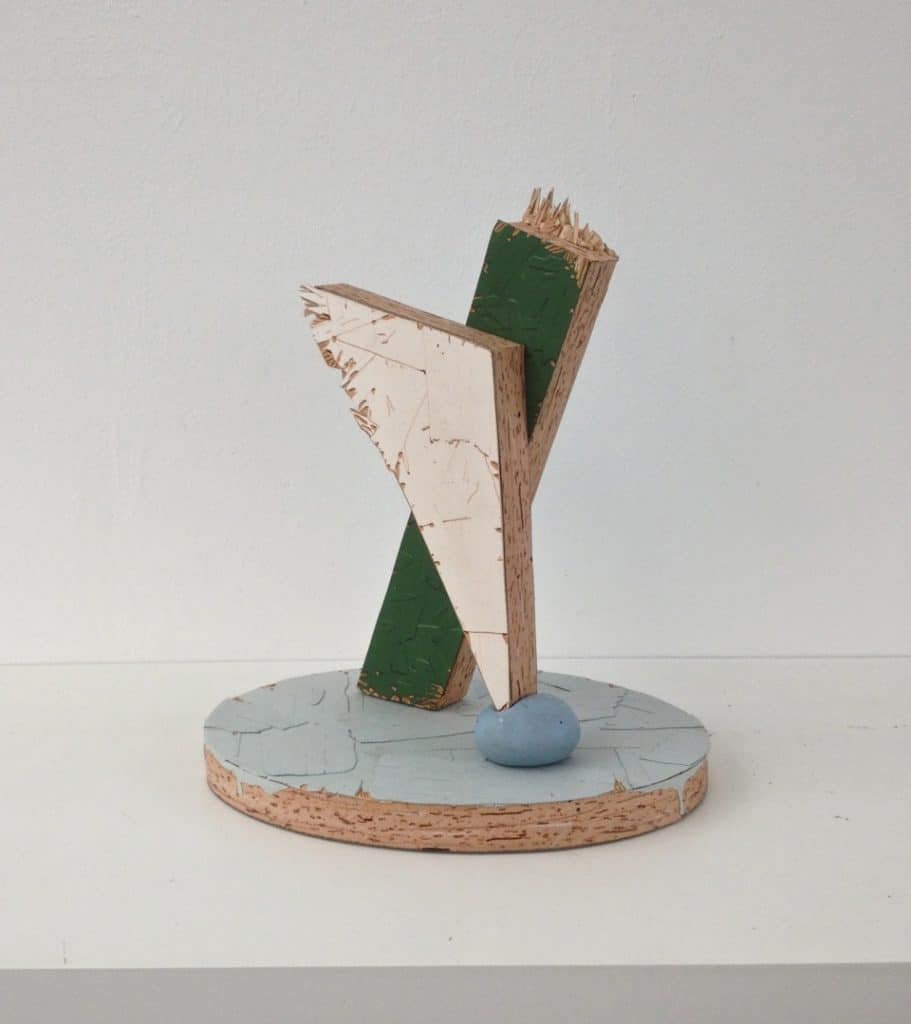 RH_OSB 30 (Our shoulders brushed)_Gouache_coloured pencil_coloured paper_card_plywood_polymer clay 2017