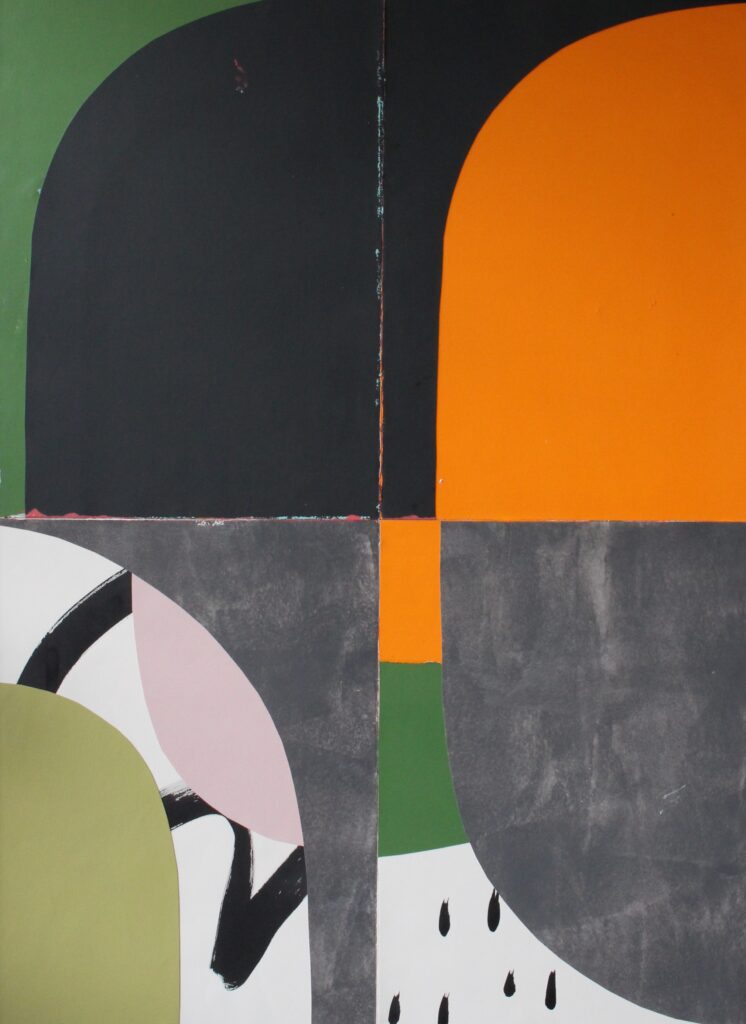 Youth_waterbased and ink collage on waterford saunders watercolour paper_112 x 153 cm _£6000