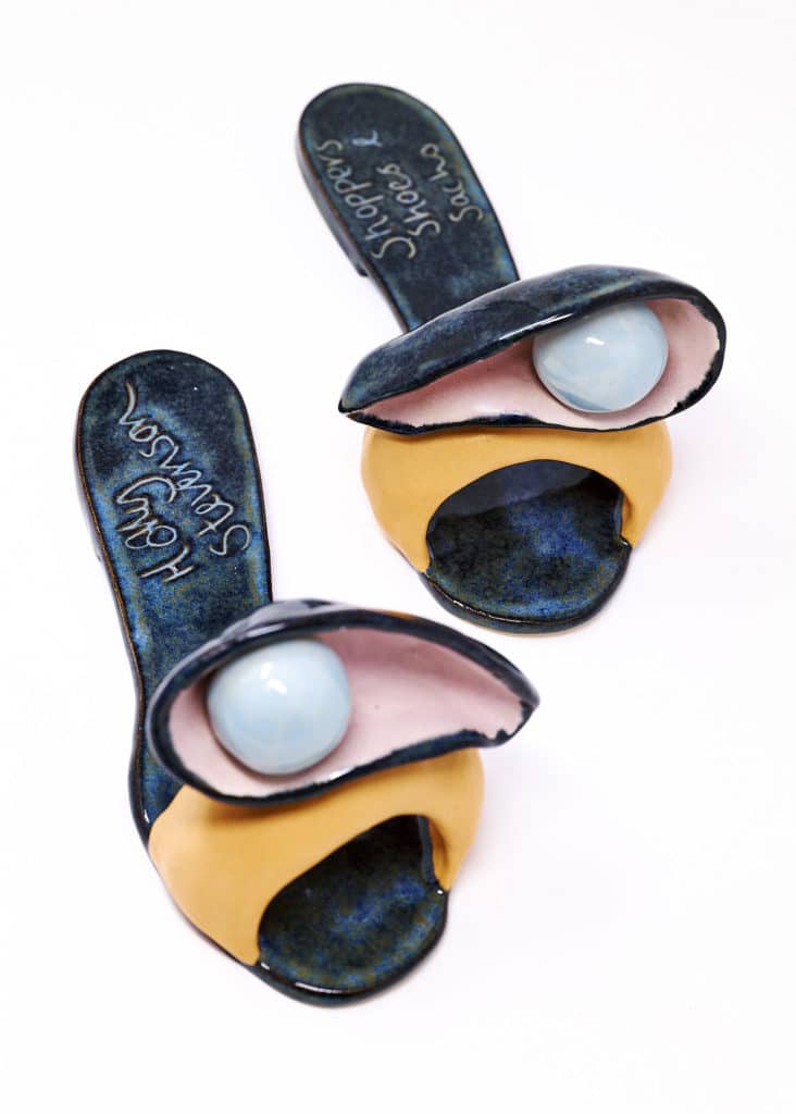 Shell-eye-ders_ 2022_Ceramic_ 9 x 10 x 22_ H_Stevenson.1