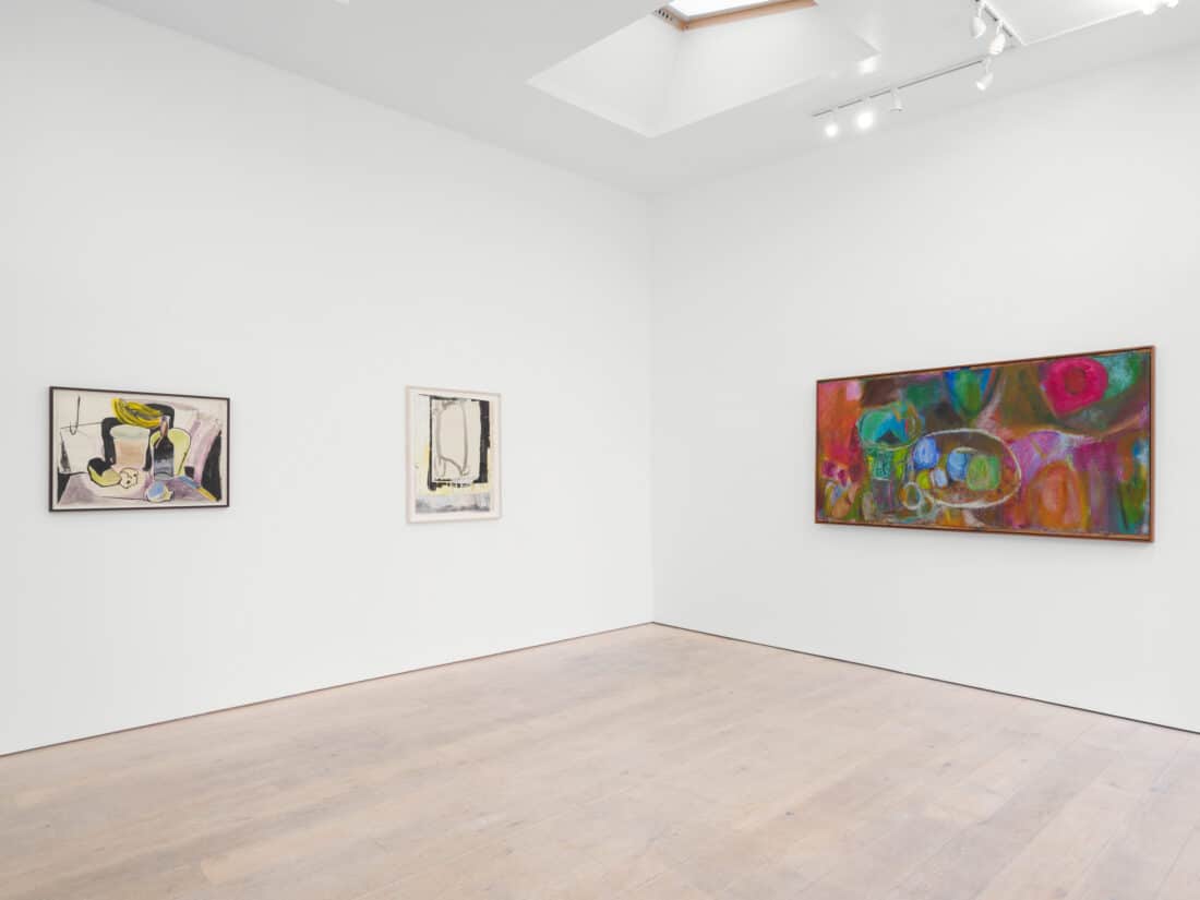 Installation views of Searching Minds: Carole Gibbons, Roy Oxlade, Max Wade at Sid Motion Gallery