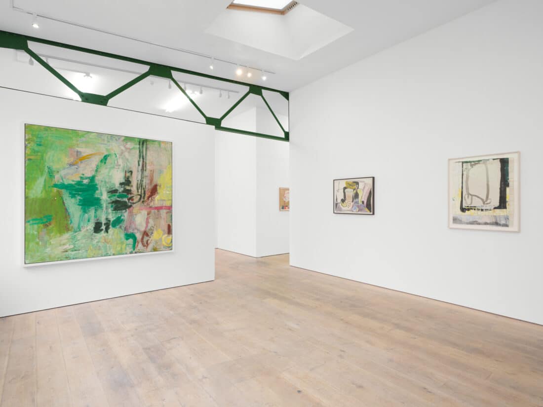 Installation views of Searching Minds: Carole Gibbons, Roy Oxlade, Max Wade at Sid Motion Gallery