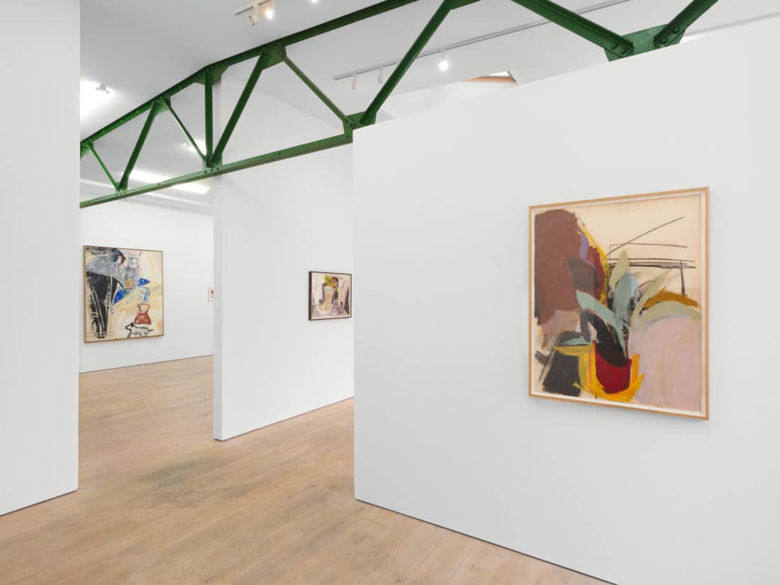 Installation views of Searching Minds: Carole Gibbons, Roy Oxlade, Max Wade at Sid Motion Gallery