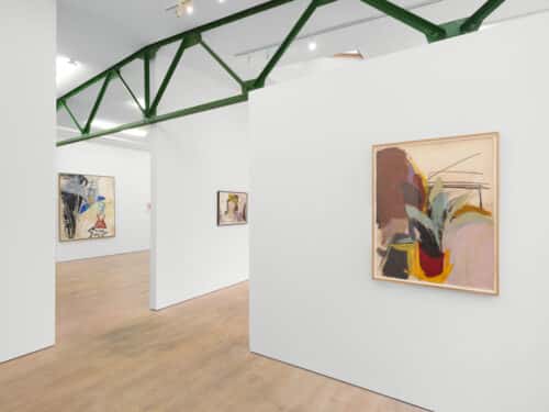 Installation views of Searching Minds: Carole Gibbons, Roy Oxlade, Max Wade at Sid Motion Gallery