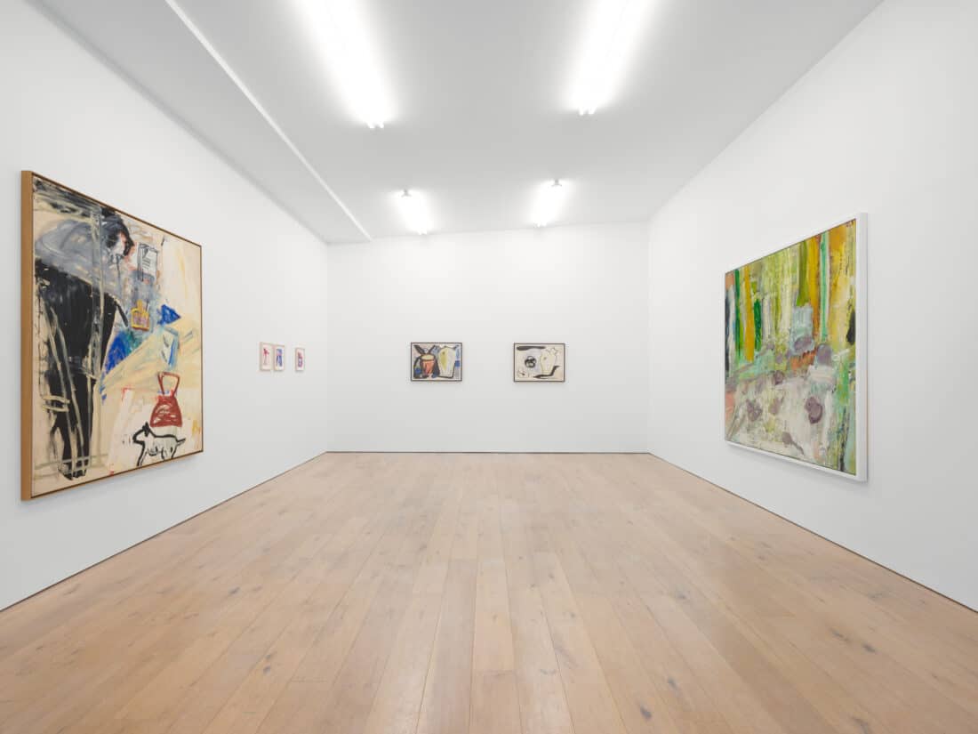 Installation views of Searching Minds: Carole Gibbons, Roy Oxlade, Max Wade at Sid Motion Gallery