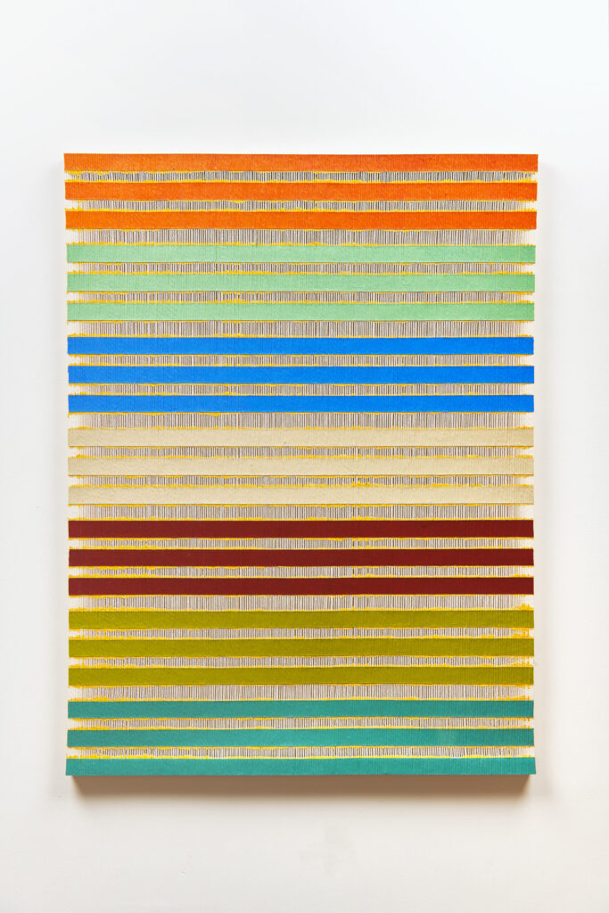 Brandon Logan_Cristina's Bar_2025_acrylic and string_128 x 95.5 cm_Photograph John McKenzie_IG 2507313468_PRESS