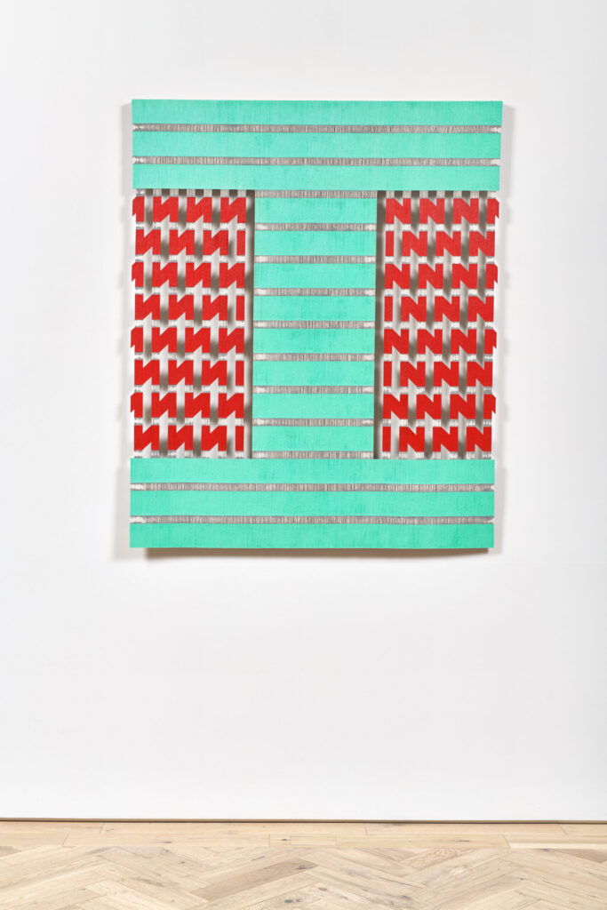 Brandon Logan_'Devil's Bit'_2023_acrylic and string_113 x 135.5cm_photograph John McKenzie_IG 2401191320_PRESS