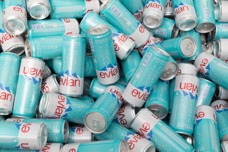 Evian sparkling sampling waterloo
